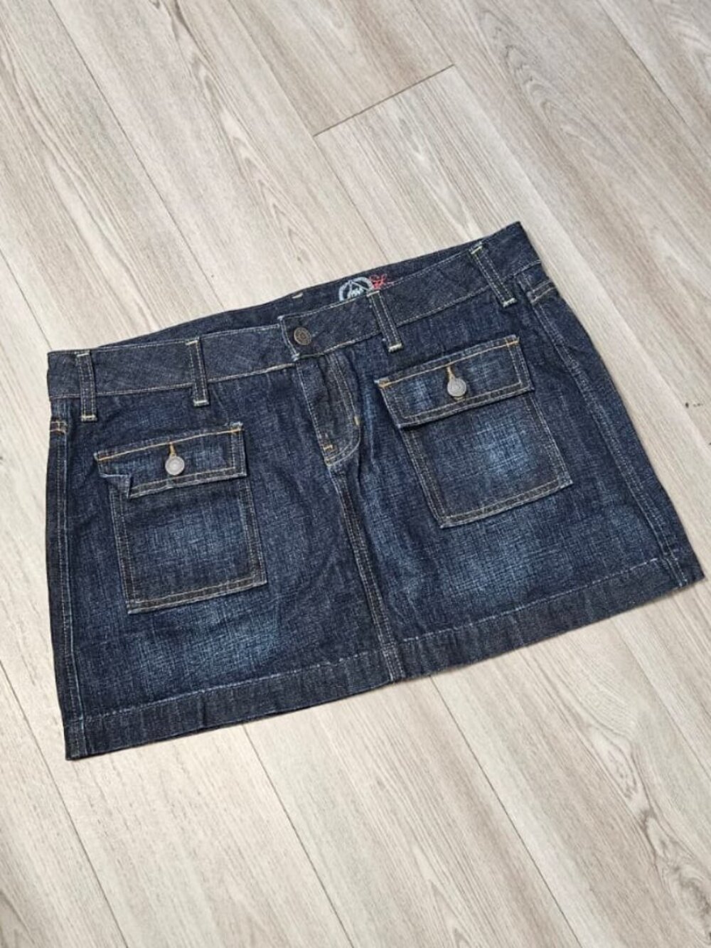 Y2K GAP 1969 Dark Blue Cargo Pocket Denim Mini Skirt Size 10